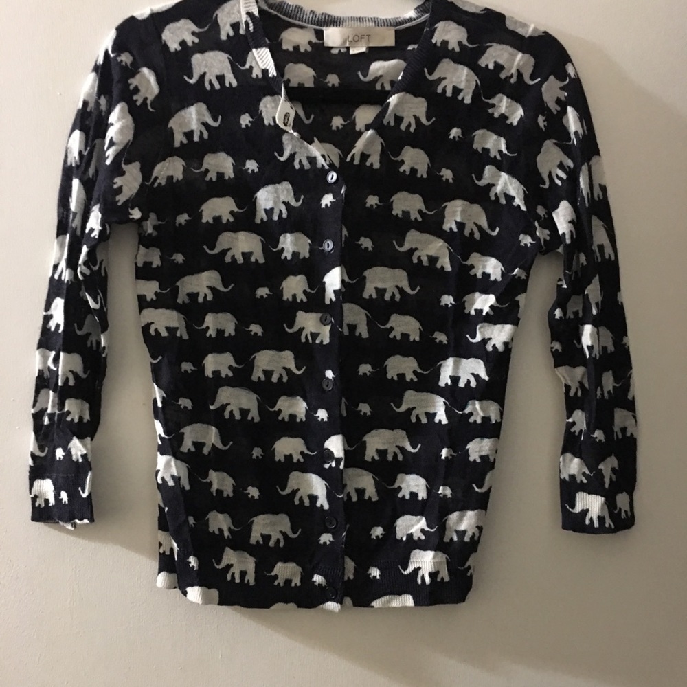 Animal print long sleeve light sweater cardigan